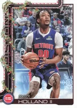 2025-26 Topps Holiday #H34 - Ron Holland II - Detroit Pistons 2025-26 Topps Holiday #H34 - Ron Holland II - Detroit Pistons