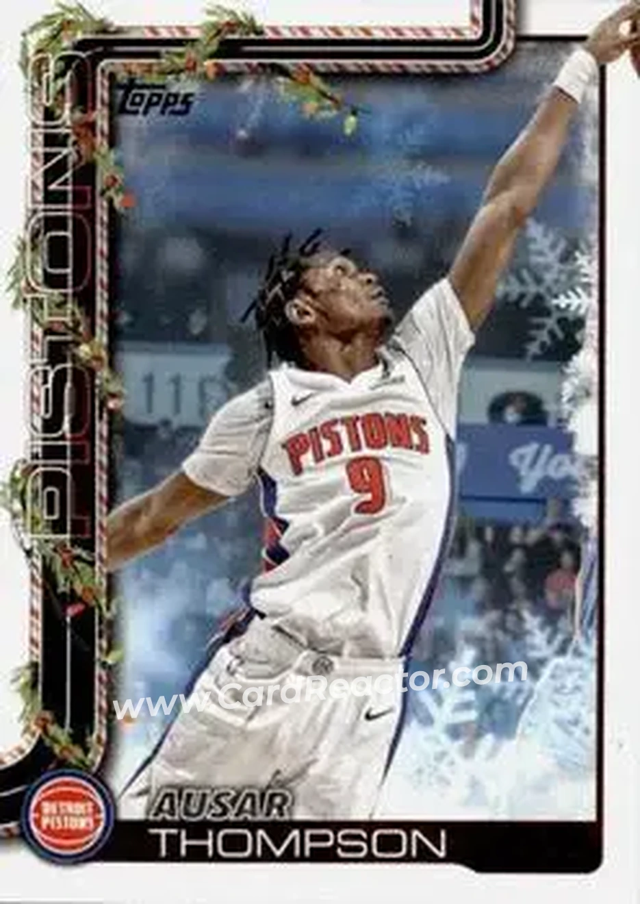 2025-26 Topps Holiday #H36 - Ausar Thompson - Detroit Pistons - Front