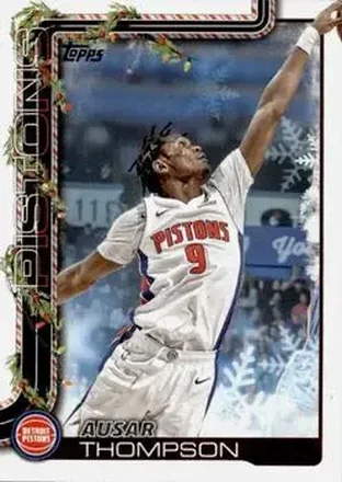 2025-26 Topps Holiday #H36 - Ausar Thompson - Detroit Pistons