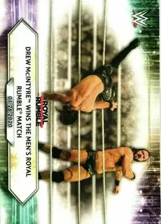 2021 Topps WWE #11 - Drew McIntyre Wins the Men's Royal Rumble Match