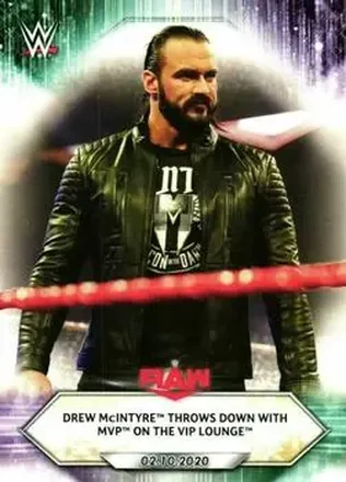 2021 Topps WWE #16 - Drew McIntyre Throws Down with MVP on The VIP Lounge