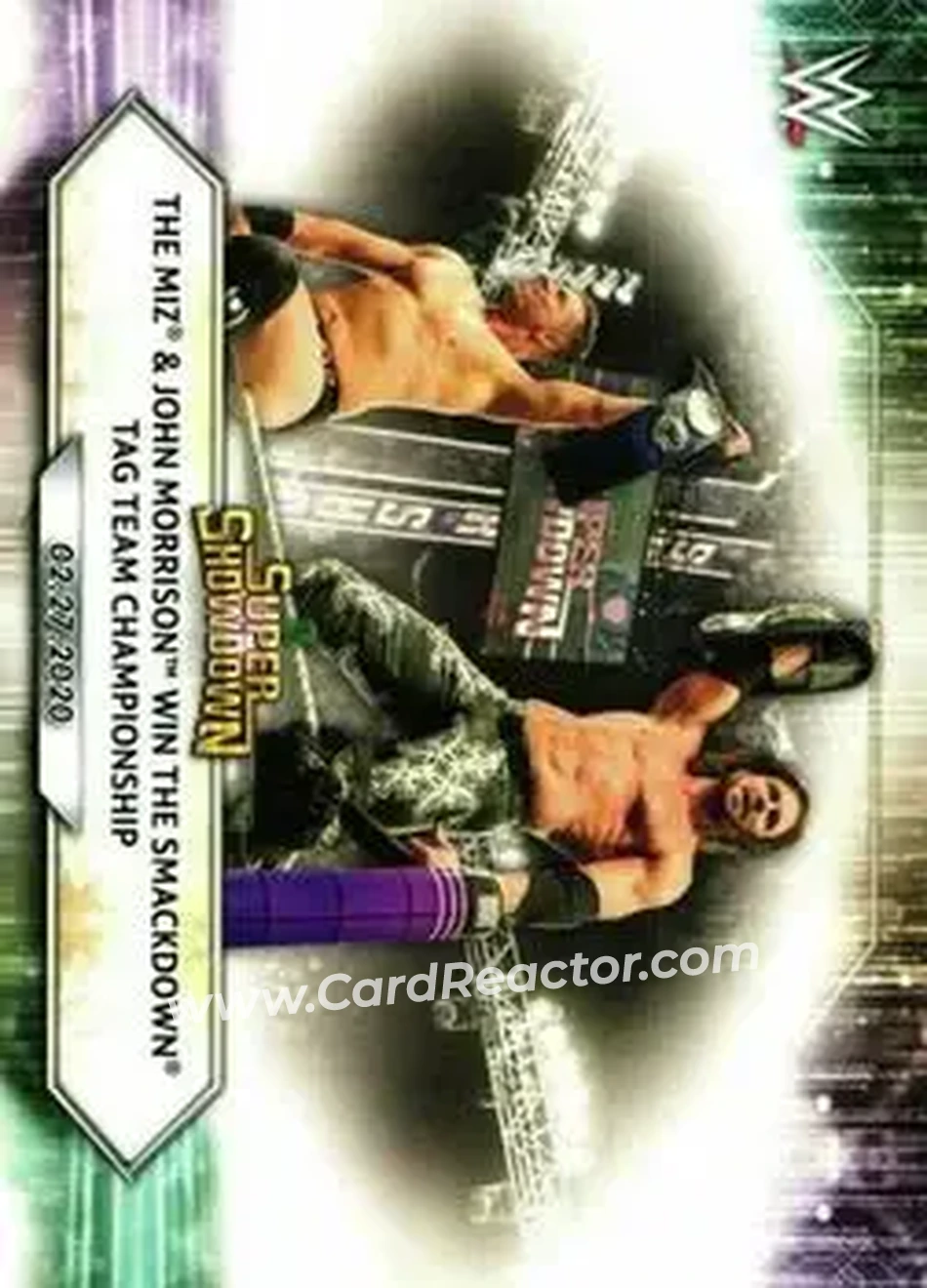2021 Topps WWE #26 - The Miz & John Morrison Win the SmackDown Tag Team Championship - Front