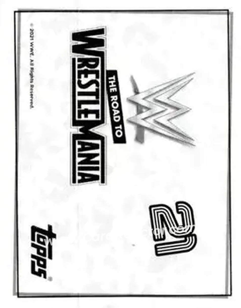 2021 Topps WWE Road to WrestleMania Stickers #21 - Becky Lynch - Back