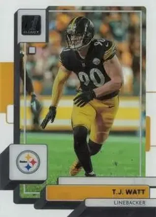 2022 Clearly Donruss #41 - T.J. Watt - Pittsburgh Steelers