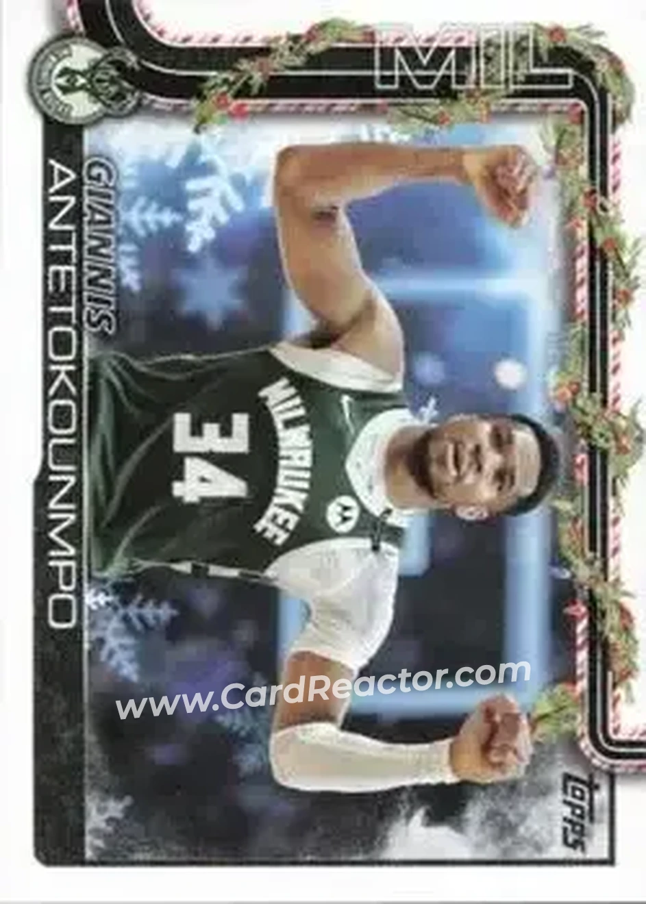 2025-26 Topps Holiday #H43 - Giannis Antetokounmpo - Milwaukee Bucks - Front