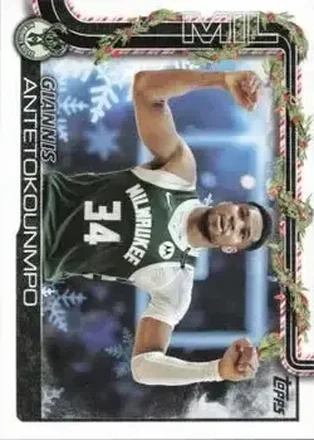 2025-26 Topps Holiday #H43 - Giannis Antetokounmpo - Milwaukee Bucks
