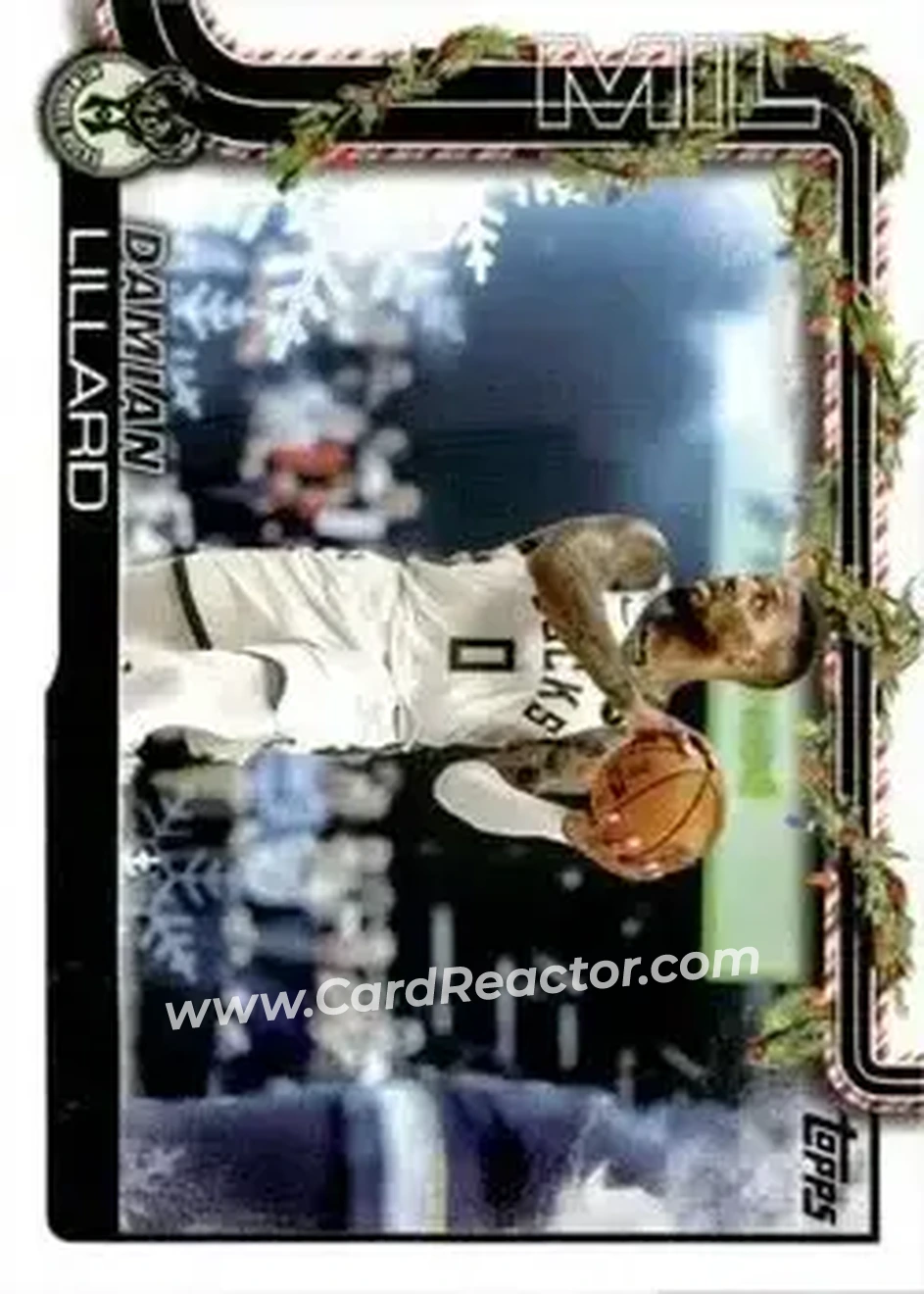 2025-26 Topps Holiday #H44 - Damian Lillard - Milwaukee Bucks - Front