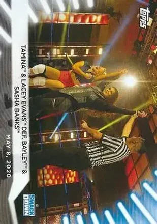 2021 Topps WWE Women's Division #13 - Tamina & Lacey Evans def. Bayley & Sasha Banks