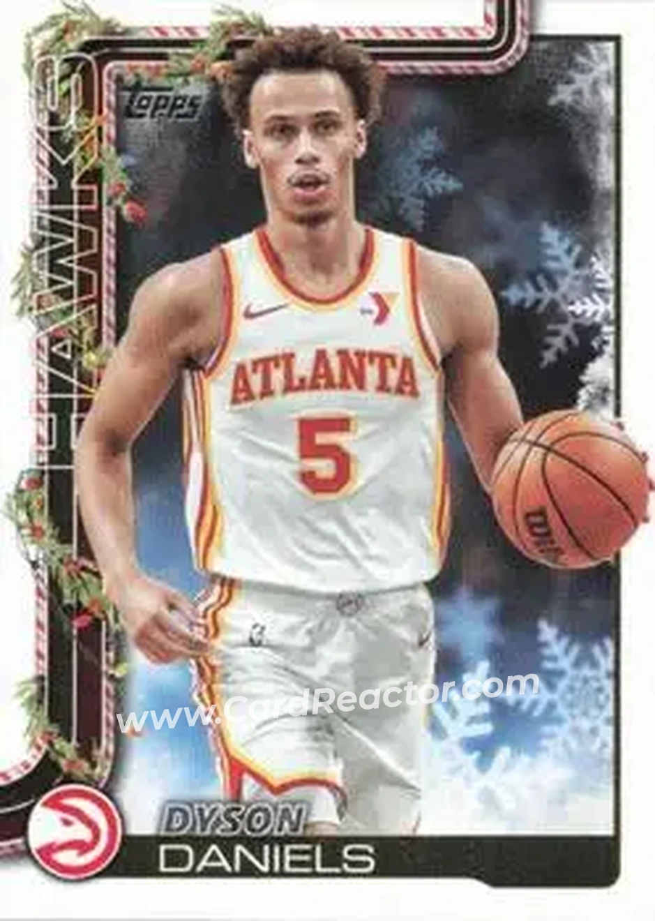 2025-26 Topps Holiday #H51 - Dyson Daniels - Atlanta Hawks - Front