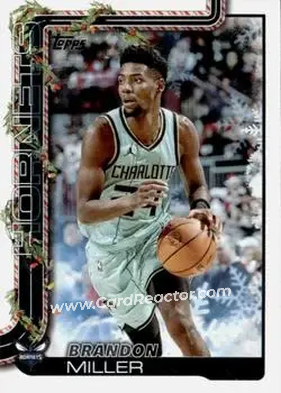 2025-26 Topps Holiday #H54 - Brandon Miller - Charlotte Hornets - Front