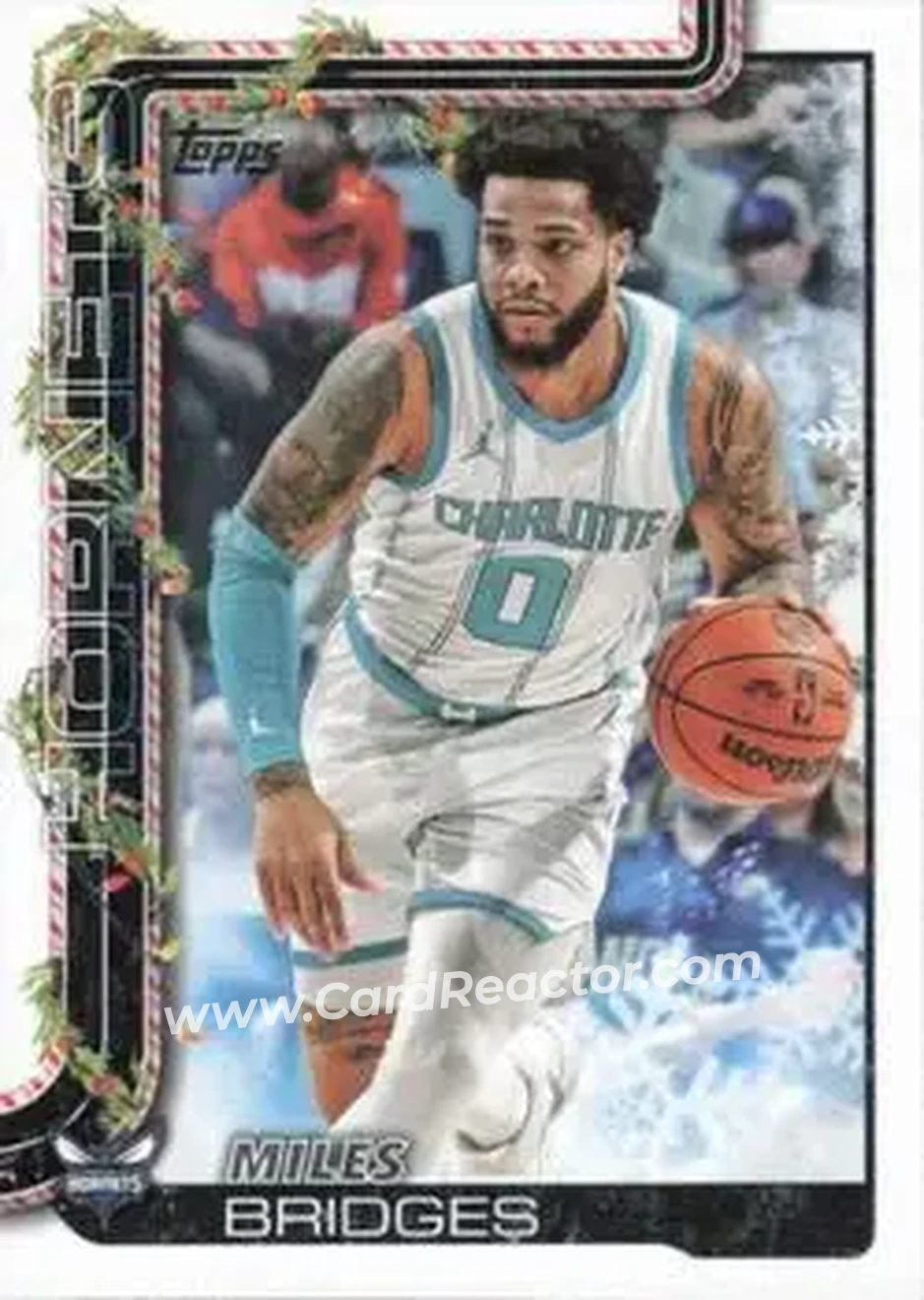 2025-26 Topps Holiday #H55 - Miles Bridges - Charlotte Hornets - Front