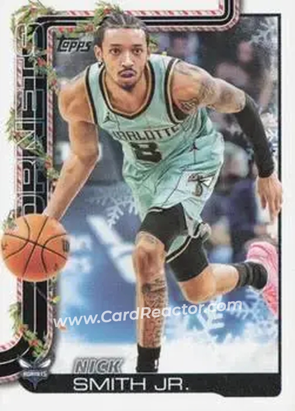 2025-26 Topps Holiday #H56 - Nick Smith Jr. - Charlotte Hornets - Front 2025-26 Topps Holiday #H56 - Nick Smith Jr. - Charlotte Hornets - Front
