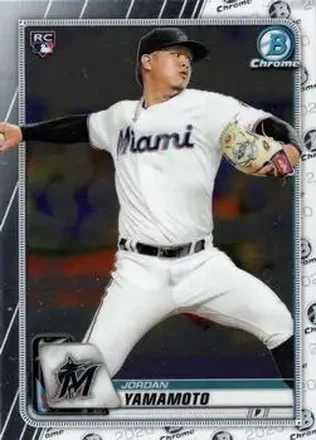 2020 Bowman Chrome #24 - Jordan Yamamoto - Miami Marlins