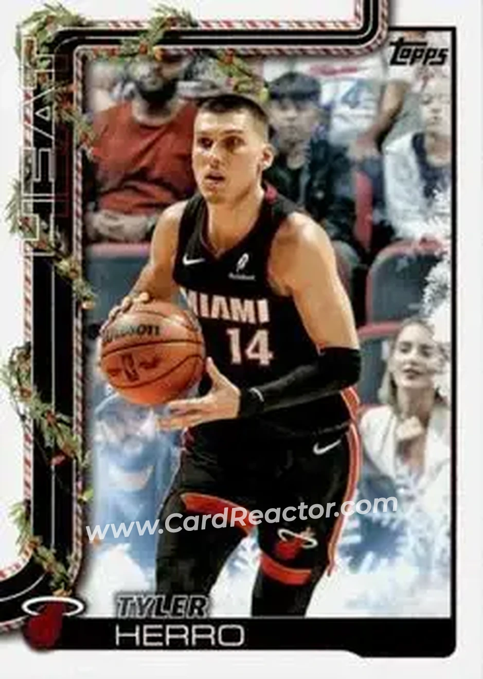 2025-26 Topps Holiday #H58 - Tyler Herro - Miami Heat - Front 2025-26 Topps Holiday #H58 - Tyler Herro - Miami Heat - Front