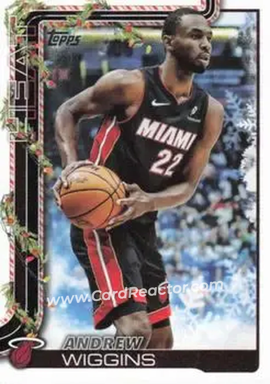 2025-26 Topps Holiday #H62 - Andrew Wiggins - Miami Heat - Front 2025-26 Topps Holiday #H62 - Andrew Wiggins - Miami Heat - Front