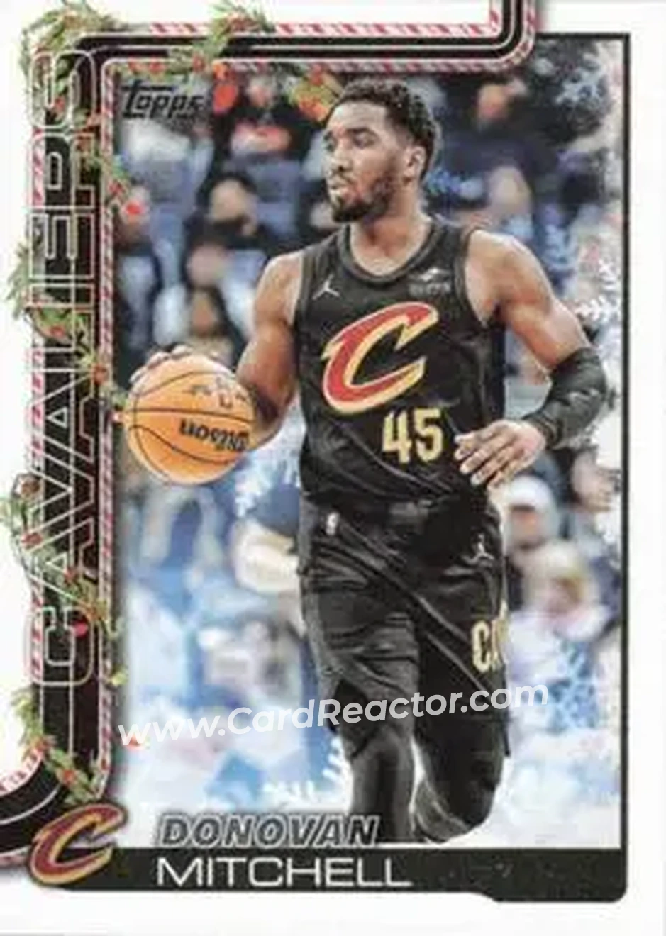 2025-26 Topps Holiday #H63 - Donovan Mitchell - Cleveland Cavaliers - Front