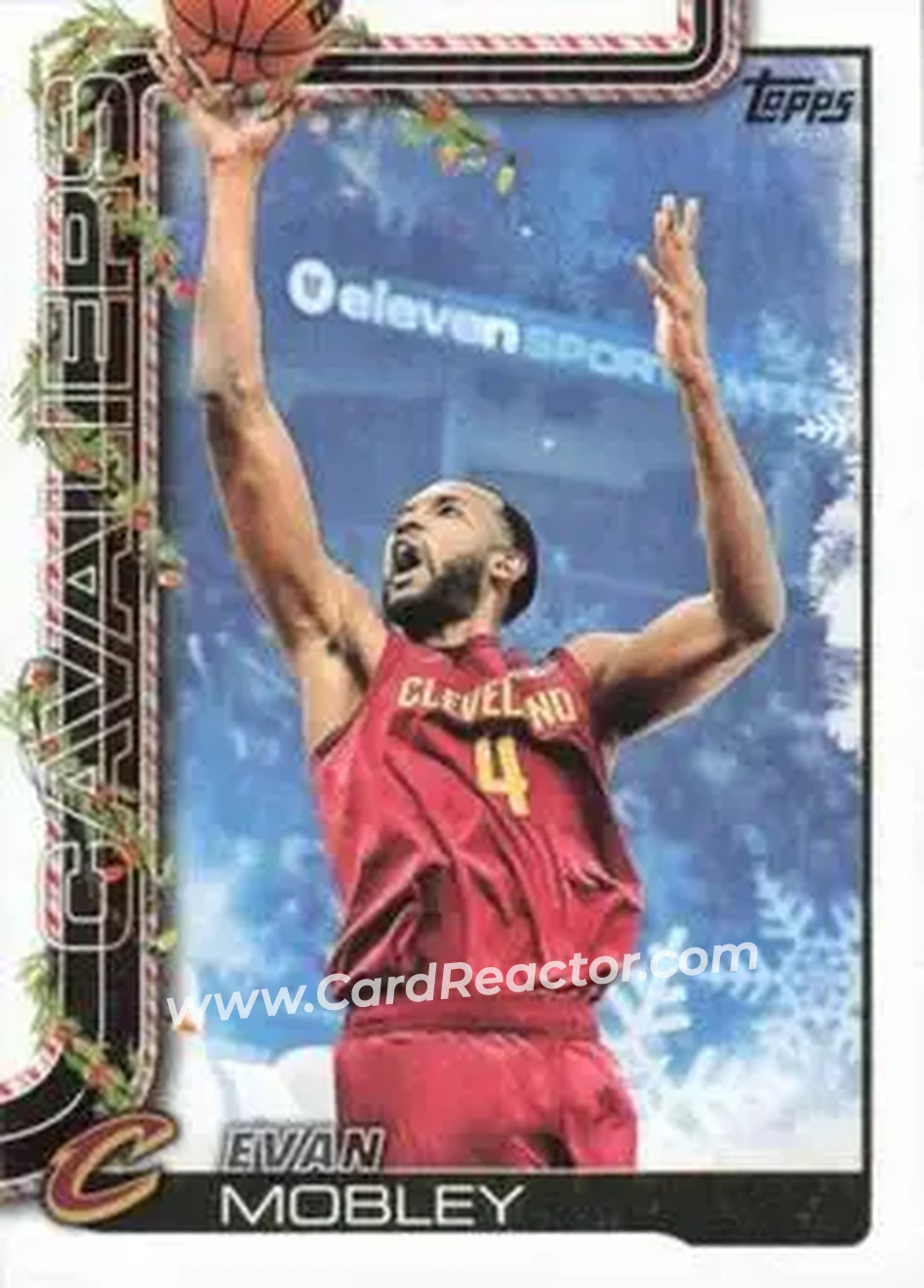 2025-26 Topps Holiday #H65 - Evan Mobley - Cleveland Cavaliers - Front