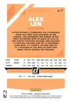 Back of Alex Len
