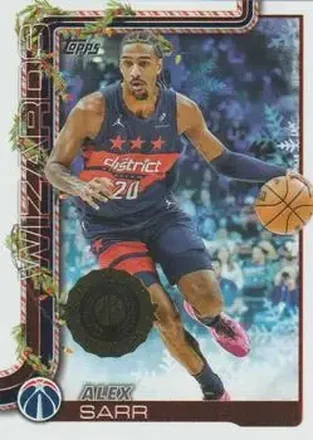 2025-26 Topps Holiday #H75 - Alex Sarr - Washington Wizards