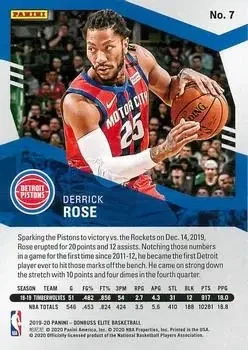 Back of Derrick Rose