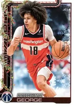 2025-26 Topps Holiday #H77 - Kyshawn George - Washington Wizards