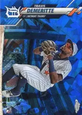 2020 Topps Chrome Sapphire Edition #57 - Travis Demeritte - Detroit Tigers