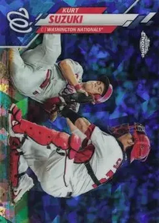 2020 Topps Chrome Sapphire Edition #89 - Kurt Suzuki - Washington Nationals