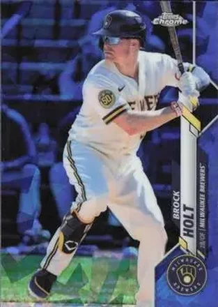 2020 Topps Chrome Sapphire Edition #90 - Brock Holt - Milwaukee Brewers