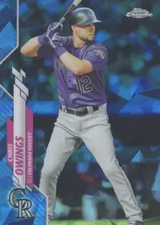 2020 Topps Chrome Update Sapphire Edition #U-11 - Chris Owings - Colorado Rockies