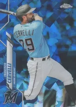 2020 Topps Chrome Update Sapphire Edition #U-20 - Francisco Cervelli - Miami Marlins