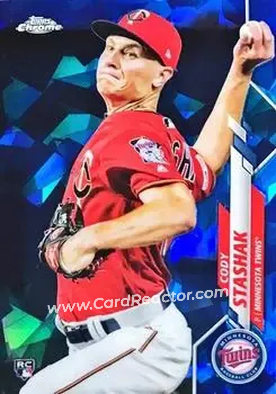 2020 Topps Chrome Update Sapphire Edition #U-22 - Cody Stashak - Minnesota Twins - Front 2020 Topps Chrome Update Sapphire Edition #U-22 - Cody Stashak - Minnesota Twins - Front