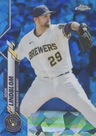 2020 Topps Chrome Update Sapphire Edition #U-41 - Josh Lindblom - Milwaukee Brewers