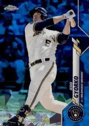2020 Topps Chrome Update Sapphire Edition #U-61 - Jedd Gyorko - Milwaukee Brewers
