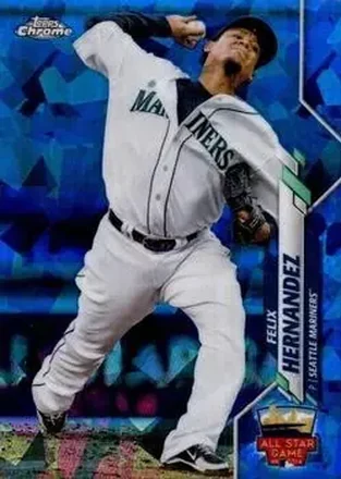 2020 Topps Chrome Update Sapphire Edition #U-85 - Felix Hernandez - Seattle Mariners