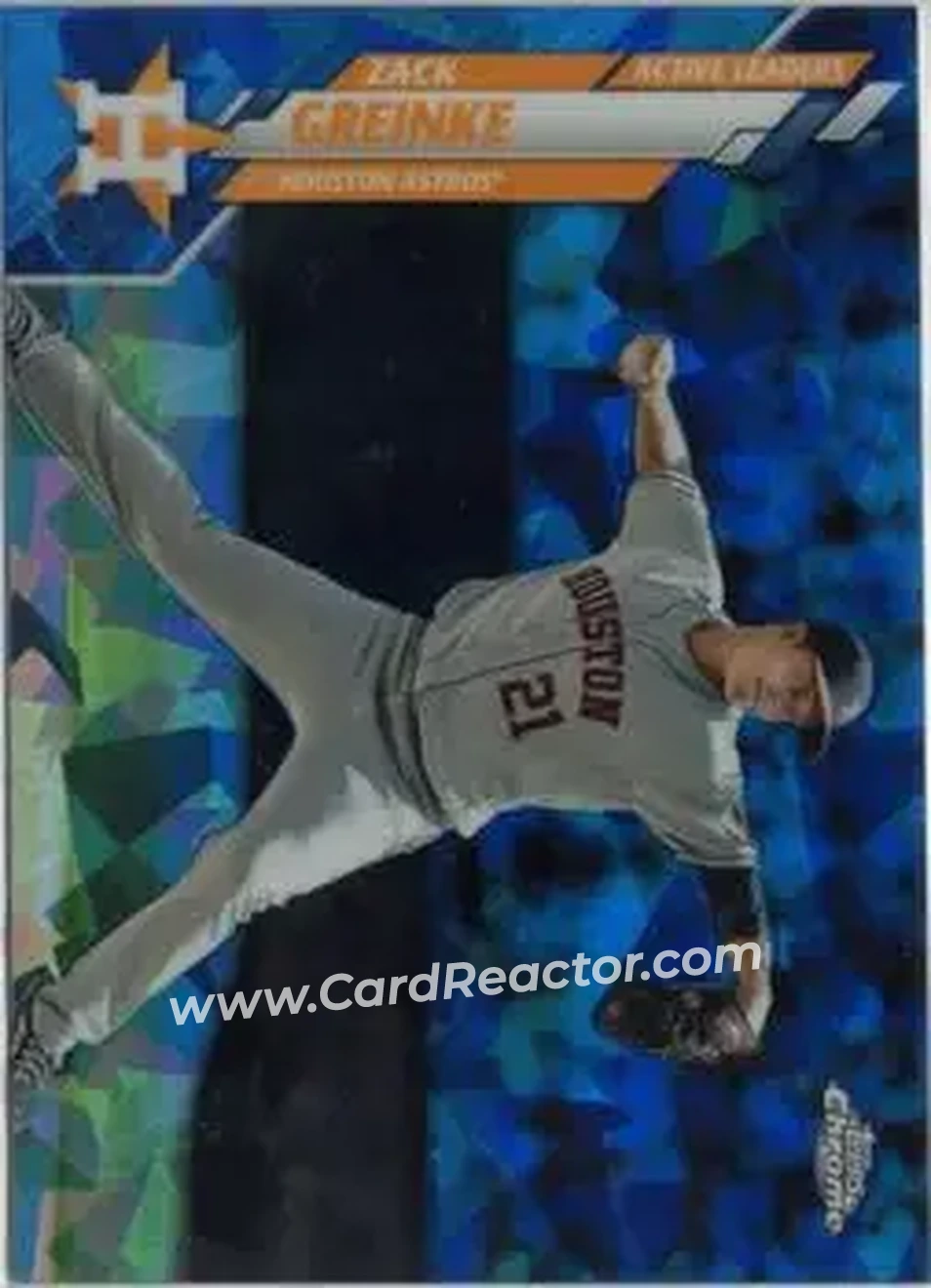 2020 Topps Chrome Update Sapphire Edition #U-87 - Zack Greinke - Houston Astros - Front