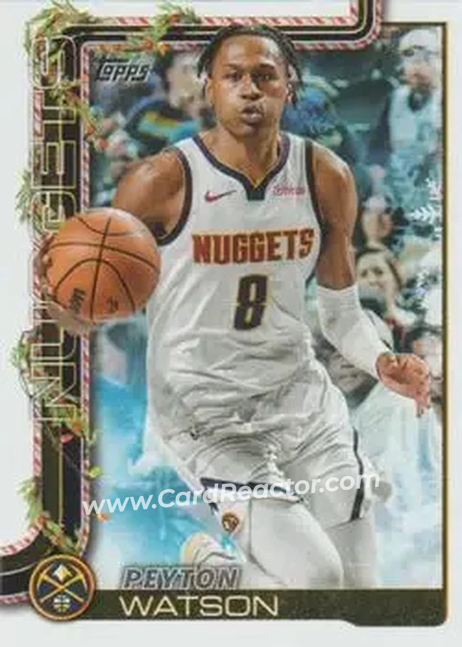 2025-26 Topps Holiday #H83 - Peyton Watson - Denver Nuggets - Front 2025-26 Topps Holiday #H83 - Peyton Watson - Denver Nuggets - Front