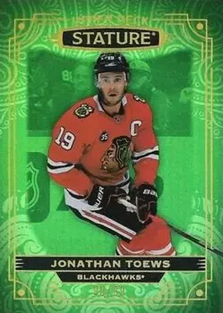 2022-23 Upper Deck Stature - Green #48 - Jonathan Toews - Chicago Blackhawks