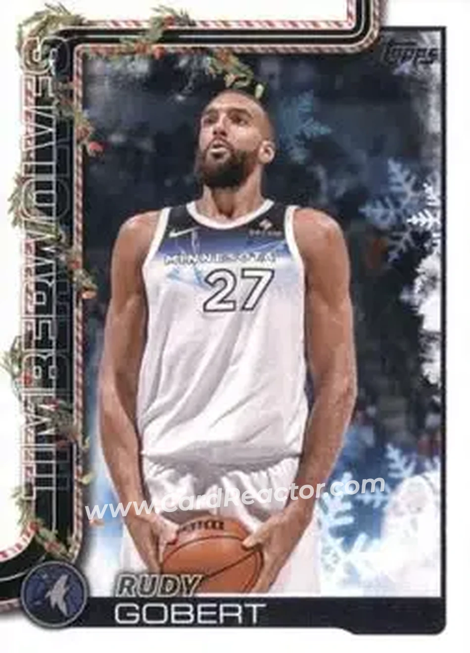 2025-26 Topps Holiday #H87 - Rudy Gobert - Minnesota Timberwolves - Front