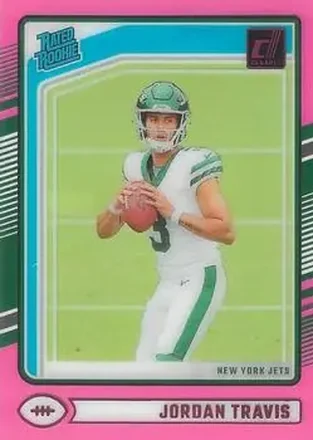 2024 Clearly Donruss - Pink #95 - Jordan Travis - New York Jets