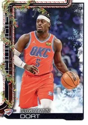 2025-26 Topps Holiday #H92 - Luguentz Dort - Oklahoma City Thunder