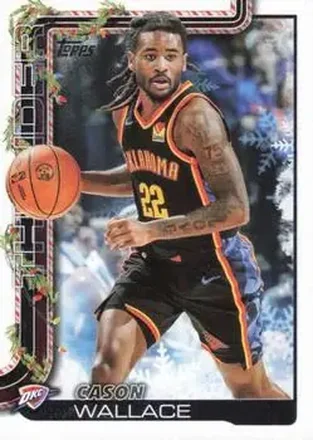 2025-26 Topps Holiday #H94 - Cason Wallace - Oklahoma City Thunder