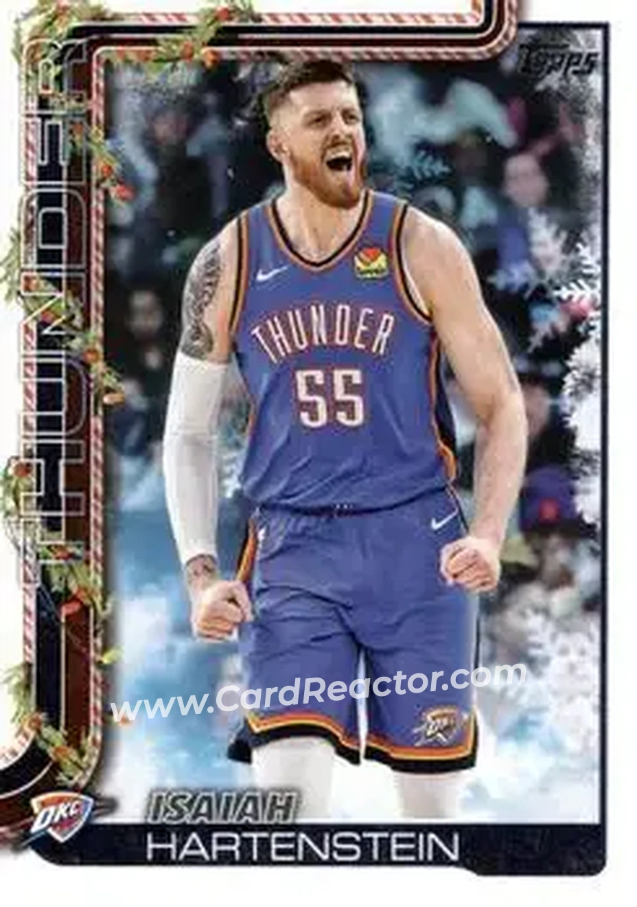 2025-26 Topps Holiday #H95 - Isaiah Hartenstein - Oklahoma City Thunder - Front 2025-26 Topps Holiday #H95 - Isaiah Hartenstein - Oklahoma City Thunder - Front