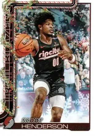 2025-26 Topps Holiday #H96 - Scoot Henderson - Portland Trail Blazers 2025-26 Topps Holiday #H96 - Scoot Henderson - Portland Trail Blazers
