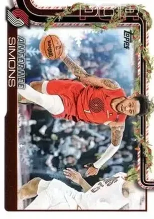 2025-26 Topps Holiday #H97 - Anfernee Simons - Portland Trail Blazers