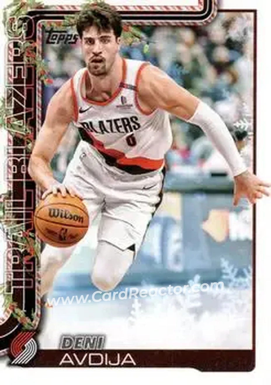 2025-26 Topps Holiday #H99 - Deni Avdija - Portland Trail Blazers - Front 2025-26 Topps Holiday #H99 - Deni Avdija - Portland Trail Blazers - Front