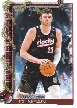 2025-26 Topps Holiday #H100 - Donovan Clingan - Portland Trail Blazers