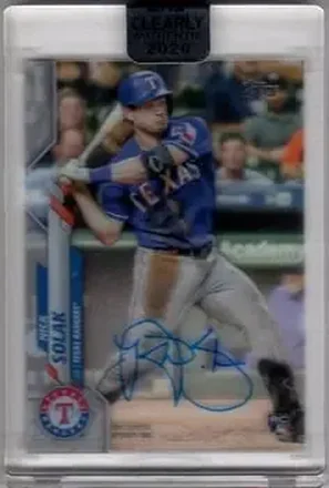 2020 Topps Clearly Authentic #CCA-NS - Nick Solak - Texas Rangers