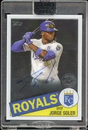 2020 Topps Clearly Authentic - 1985 Topps Baseball Autographs #TBA-JSO - Jorge Soler - Kansas City Royals