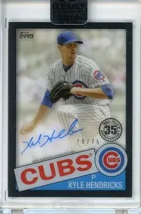 2020 Topps Clearly Authentic - 1985 Topps Baseball Autographs Black #TBA-KH - Kyle Hendricks - Chicago Cubs