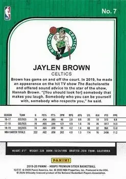 Back of Jaylen Brown